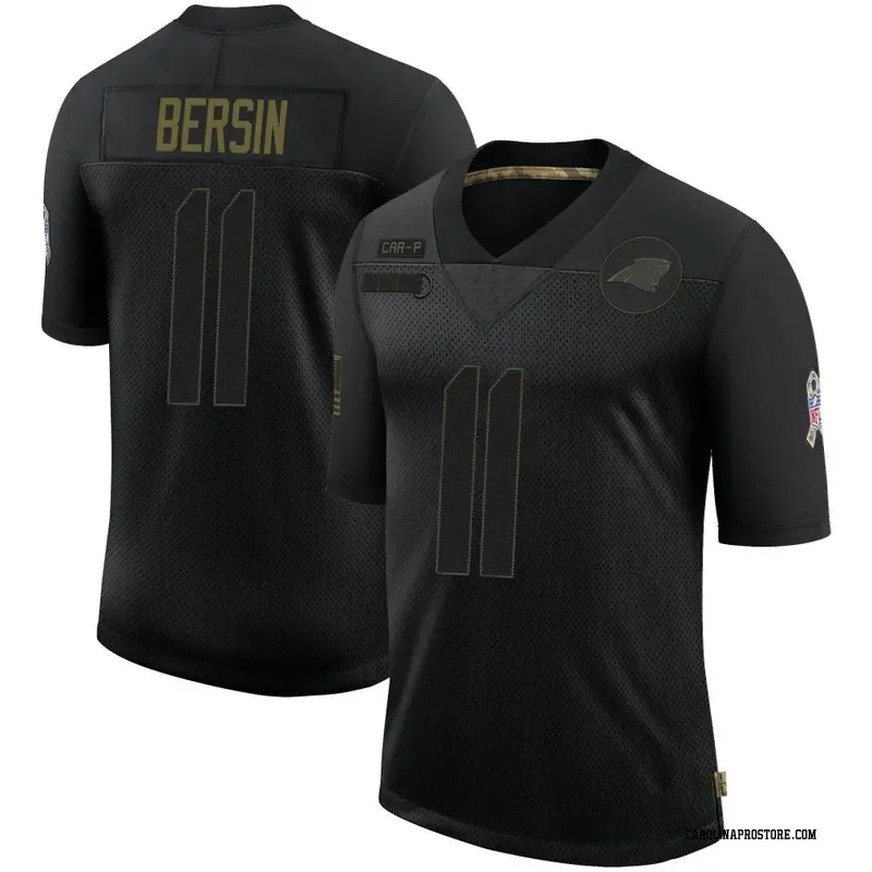 Black Men's Brenton Bersin Carolina Panthers Limited 2020 Salute To Service Jersey